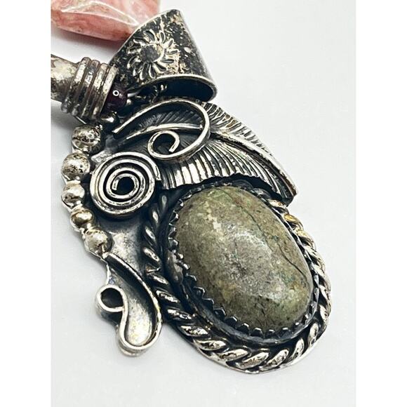 Rare Antique. Fine Sterling Silver .950 Tribal Ethnic Necklace & Owl Pendant - Picture 6 of 16